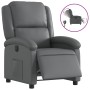 Sillón reclinable eléctrico de cuero sintético gris de , Sillones - Ref: Foro24-3204215, Precio: 280,99 €, Descuento: %