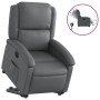 Sillón reclinable elevable eléctrico de cuero sintético gris de , Sillones - Ref: Foro24-3204243, Precio: 325,59 €, Descuento: %