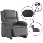 Sillón reclinable elevable eléctrico de cuero sintético gris de , Sillones - Ref: Foro24-3204243, Precio: 325,59 €, Descuento: %