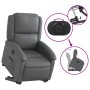 Sillón reclinable elevable eléctrico de cuero sintético gris de , Sillones - Ref: Foro24-3204243, Precio: 325,59 €, Descuento: %