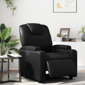 Sillón reclinable eléctrico de cuero sintético negro de , Sillones - Ref: Foro24-3204416, Precio: 258,99 €, Descuento: %