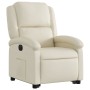 Sillón reclinable elevable eléctrico de cuero sintético crema de , Sillones - Ref: Foro24-3204241, Precio: 309,20 €, Descuent...