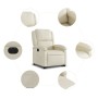 Sillón reclinable elevable eléctrico de cuero sintético crema de , Sillones - Ref: Foro24-3204241, Precio: 309,20 €, Descuent...