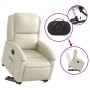 Sillón reclinable elevable eléctrico de cuero sintético crema de , Sillones - Ref: Foro24-3204241, Precio: 309,20 €, Descuent...