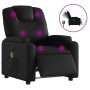 Black synthetic leather electric reclining massage chair by , Armchairs - Ref: Foro24-3204423, Price: 263,02 €, Discount: %