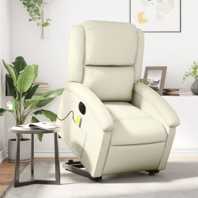 Sillón de masaje elevable eléctrico cuero sintético crema de , Sillones - Ref: Foro24-3204248, Precio: 333,77 €, Descuento: %