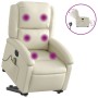 Electric lifting massage chair cream synthetic leather by , Armchairs - Ref: Foro24-3204248, Price: 333,77 €, Discount: %