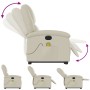 Electric lifting massage chair cream synthetic leather by , Armchairs - Ref: Foro24-3204248, Price: 333,77 €, Discount: %