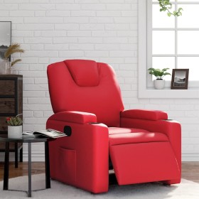 Sillón reclinable eléctrico de cuero sintético rojo de , Sillones - Ref: Foro24-3204421, Precio: 264,99 €, Descuento: %