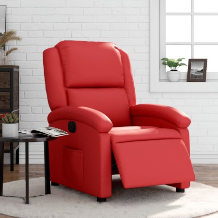 Sillón reclinable eléctrico de cuero sintético rojo de , Sillones - Ref: Foro24-3204217, Precio: 265,99 €, Descuento: %