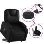 Black Artificial Leather Foot Massage Recliner by , Armchairs - Ref: Foro24-3204437, Price: 288,65 €, Discount: %