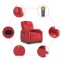 Red Artificial Leather Foot Massage Recliner by , Armchairs - Ref: Foro24-3204442, Price: 287,15 €, Discount: %