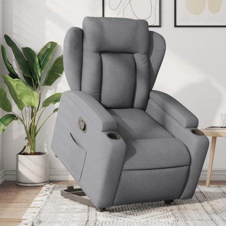 Sillón reclinable elevable de tela gris claro de , Sillones - Ref: Foro24-3204482, Precio: 283,99 €, Descuento: %