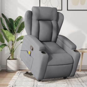 Sillón de masaje reclinable de pie de tela gris claro de , Sillones - Ref: Foro24-3204494, Precio: 276,17 €, Descuento: %