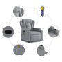 Light Gray Fabric Foot Recliner Massage Chair by , Armchairs - Ref: Foro24-3204494, Price: 290,05 €, Discount: %