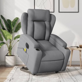 Sillón de masaje eléctrico reclinable elevable tela gris claro de , Sillones - Ref: Foro24-3204518, Precio: 320,58 €, Descuen...