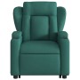 Sillón masaje eléctrico reclinable elevable tela verde oscuro de , Sillones - Ref: Foro24-3204524, Precio: 345,07 €, Descuent...