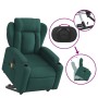 Electric massage chair with adjustable recliner, dark green fabric by , Armchairs - Ref: Foro24-3204524, Price: 339,99 €, Dis...