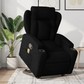 Black Fabric Liftable Massage Recliner by , Armchairs - Ref: Foro24-3204496, Price: 278,83 €, Discount: %