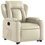 Sillón reclinable elevable cuero artificial color crema de , Sillones - Ref: Foro24-3204545, Precio: 340,99 €, Descuento: %