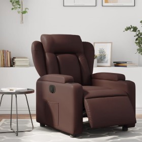 Sillón reclinable eléctrico de cuero sintético marrón de , Sillones - Ref: Foro24-3204532, Precio: 272,99 €, Descuento: %