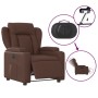 Sillón reclinable eléctrico de cuero sintético marrón de , Sillones - Ref: Foro24-3204532, Precio: 269,32 €, Descuento: %