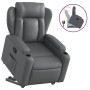 Sillón reclinable elevable cuero artificial gris de , Sillones - Ref: Foro24-3204547, Precio: 311,37 €, Descuento: %