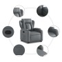 Sillón reclinable elevable cuero artificial gris de , Sillones - Ref: Foro24-3204547, Precio: 311,37 €, Descuento: %