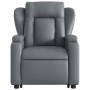 Sillón reclinable elevable cuero artificial gris de , Sillones - Ref: Foro24-3204547, Precio: 311,37 €, Descuento: %