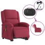 Sillón de masaje reclinable elevable terciopelo rojo tinto de , Sillones - Ref: Foro24-3204338, Precio: 327,86 €, Descuento: %