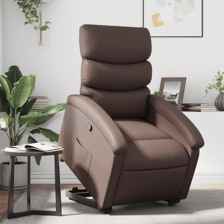 Brown synthetic leather lift-up recliner by , Armchairs - Ref: Foro24-3204042, Price: 249,33 €, Discount: %