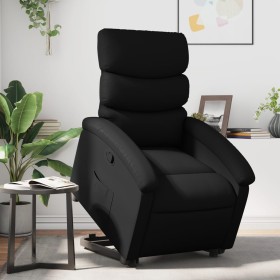 Sillón reclinable elevable cuero artificial negro de , Sillones - Ref: Foro24-3204040, Precio: 258,99 €, Descuento: %