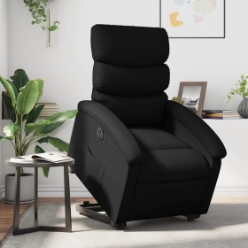 Electric black synthetic leather reclining and lifting armchair by , Armchairs - Ref: Foro24-3204054, Price: 302,99 €, Discou...