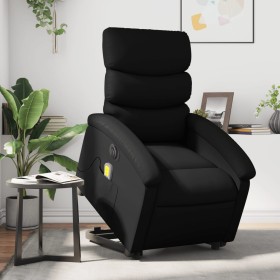 Sillón de masaje elevable eléctrico cuero sintético negro de , Sillones - Ref: Foro24-3204061, Precio: 299,31 €, Descuento: %