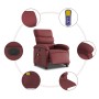 Sillón de masaje reclinable de cuero artificial rojo tinto de , Sillones - Ref: Foro24-3204037, Precio: 253,72 €, Descuento: %