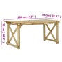 Mesa de jardín de madera 160x79x75 cm de vidaXL, Mesas de jardín - Ref: Foro24-44898, Precio: 173,09 €, Descuento: %