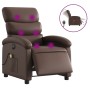 Brown synthetic leather electric reclining massage chair by , Armchairs - Ref: Foro24-3204035, Price: 250,76 €, Discount: %