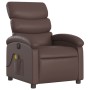 Brown synthetic leather electric reclining massage chair by , Armchairs - Ref: Foro24-3204035, Price: 250,76 €, Discount: %