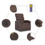 Brown synthetic leather electric reclining massage chair by , Armchairs - Ref: Foro24-3204035, Price: 250,76 €, Discount: %