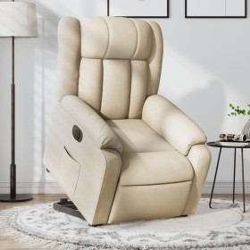 Electric reclining and lifting armchair in cream-colored fabric by , Armchairs - Ref: Foro24-3205349, Price: 344,99 €, Discou...