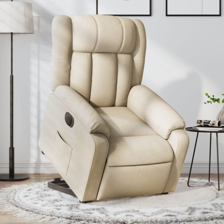 Sillón eléctrico reclinable elevable de tela color crema de , Sillones - Ref: Foro24-3205349, Precio: 310,89 €, Descuento: %