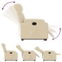 Sillón eléctrico reclinable elevable de tela color crema de , Sillones - Ref: Foro24-3205349, Precio: 310,89 €, Descuento: %