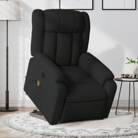 Sillón de masaje eléctrico reclinable elevable tela negro de , Sillones - Ref: Foro24-3205354, Precio: 333,92 €, Descuento: %