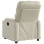 Sillón reclinable eléctrico de cuero sintético crema de , Sillones - Ref: Foro24-3204759, Precio: 263,14 €, Descuento: %