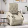 Cream-colored artificial leather liftable recliner chair by , Armchairs - Ref: Foro24-3204773, Price: 282,97 €, Discount: %