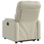 Sillón reclinable elevable cuero artificial color crema de , Sillones - Ref: Foro24-3204773, Precio: 283,37 €, Descuento: %