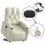 Sillón reclinable elevable cuero artificial color crema de , Sillones - Ref: Foro24-3204773, Precio: 283,37 €, Descuento: %