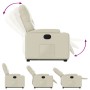 Sillón reclinable elevable cuero artificial color crema de , Sillones - Ref: Foro24-3204773, Precio: 283,37 €, Descuento: %