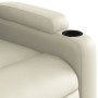 Sillón reclinable elevable cuero artificial color crema de , Sillones - Ref: Foro24-3204773, Precio: 283,37 €, Descuento: %