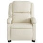 Sillón reclinable de masaje de pie cuero artificial color crema de , Sillones - Ref: Foro24-3204234, Precio: 293,73 €, Descue...